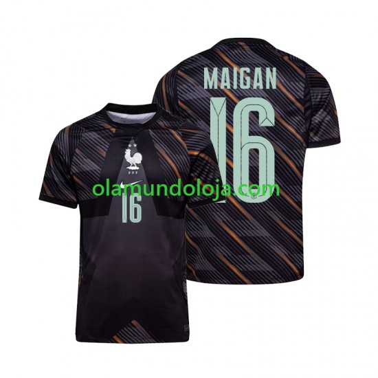Camisola França Mike Maignan 16 Guarda-redes Homem Equipamento Primeiro Copa do Mundo 2026 Manga Curta
